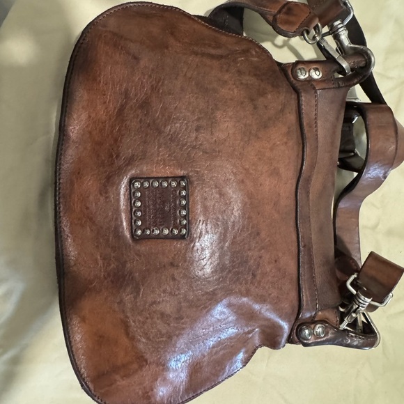 Campomaggi Dark Brown Embellished Shoulder Bag - Picture 6 of 8